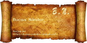 Bucsa Nándor névjegykártya